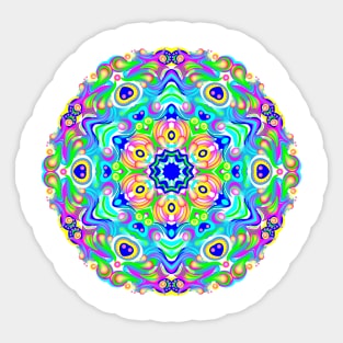 Mandala ornament in kaleidoscopic style Sticker
